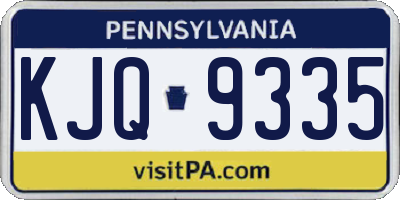 PA license plate KJQ9335