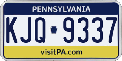 PA license plate KJQ9337