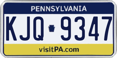 PA license plate KJQ9347