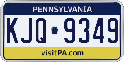 PA license plate KJQ9349