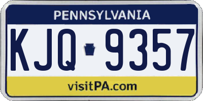 PA license plate KJQ9357