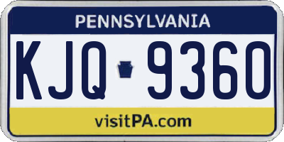 PA license plate KJQ9360
