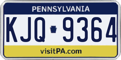 PA license plate KJQ9364