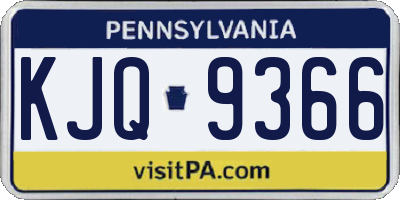 PA license plate KJQ9366