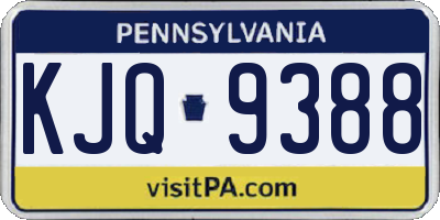 PA license plate KJQ9388