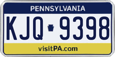 PA license plate KJQ9398