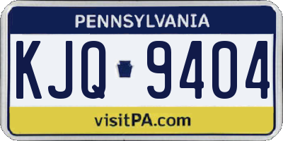 PA license plate KJQ9404