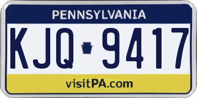 PA license plate KJQ9417