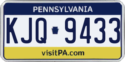 PA license plate KJQ9433