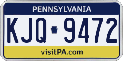 PA license plate KJQ9472