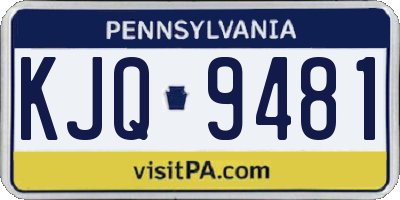 PA license plate KJQ9481