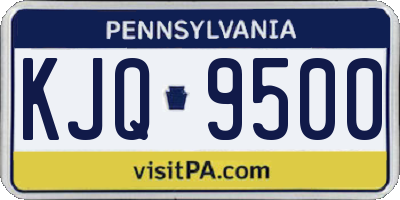 PA license plate KJQ9500