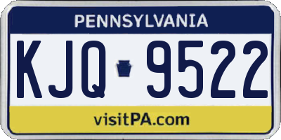 PA license plate KJQ9522