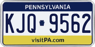PA license plate KJQ9562