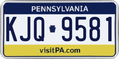 PA license plate KJQ9581