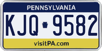 PA license plate KJQ9582