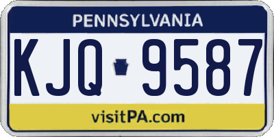 PA license plate KJQ9587