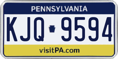 PA license plate KJQ9594