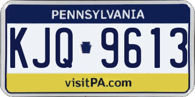 PA license plate KJQ9613