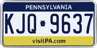 PA license plate KJQ9637