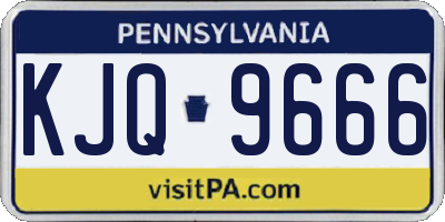 PA license plate KJQ9666