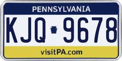 PA license plate KJQ9678