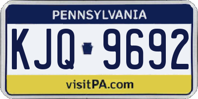 PA license plate KJQ9692