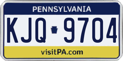 PA license plate KJQ9704