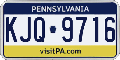 PA license plate KJQ9716