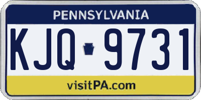 PA license plate KJQ9731