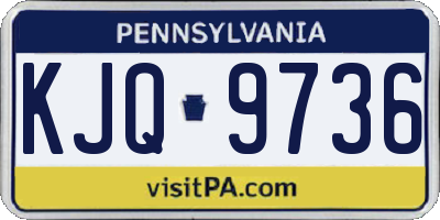 PA license plate KJQ9736
