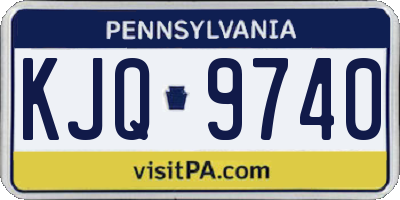 PA license plate KJQ9740