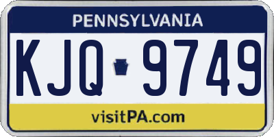 PA license plate KJQ9749