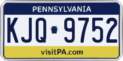 PA license plate KJQ9752