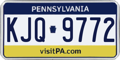 PA license plate KJQ9772