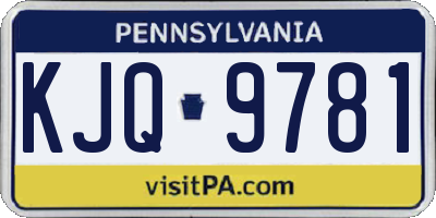PA license plate KJQ9781
