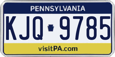 PA license plate KJQ9785