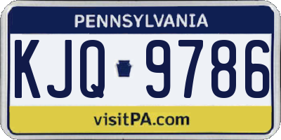 PA license plate KJQ9786