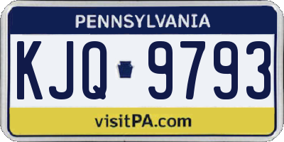 PA license plate KJQ9793