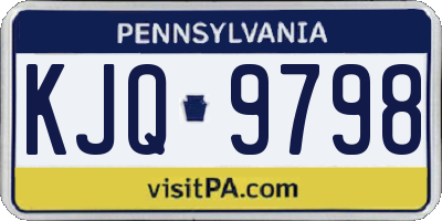 PA license plate KJQ9798