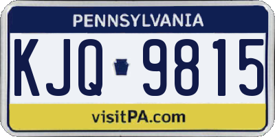 PA license plate KJQ9815