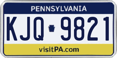 PA license plate KJQ9821