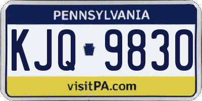 PA license plate KJQ9830