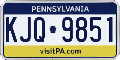 PA license plate KJQ9851