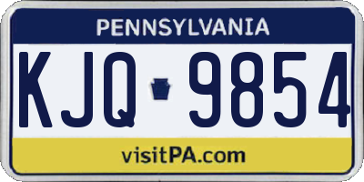 PA license plate KJQ9854