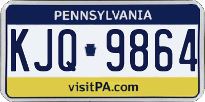PA license plate KJQ9864