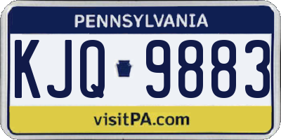 PA license plate KJQ9883