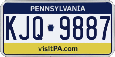 PA license plate KJQ9887