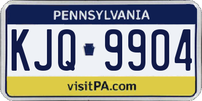 PA license plate KJQ9904