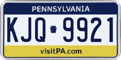PA license plate KJQ9921
